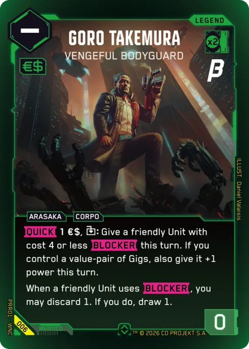 Goro Takemura — Vengeful Bodyguard